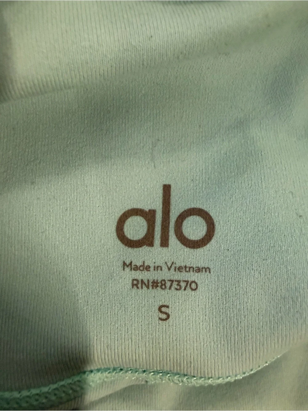 ALO Yoga Leggings in Aqua and Gray